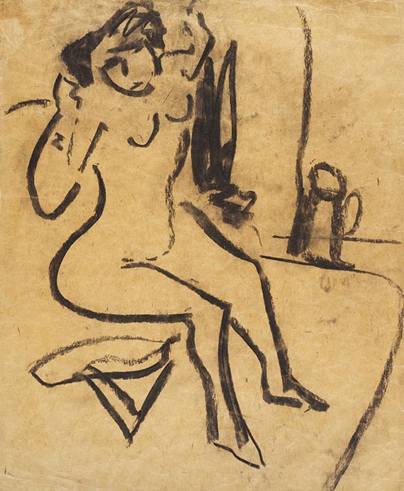 Ernst Ludwig Kirchner - Sitzender Akt im Atelier