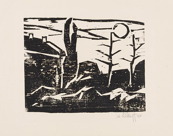 Karl Schmidt-Rottluff - Landschaft im Mondschein