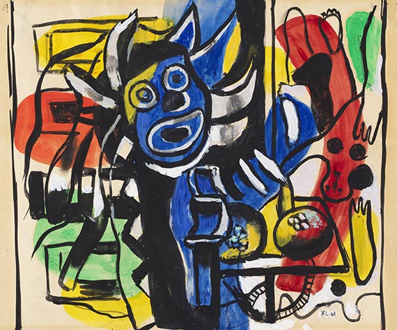 Fernand Léger - Composition (masque et plongeur)