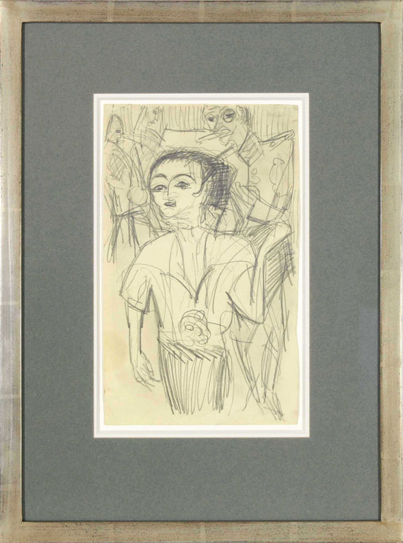 Ernst Ludwig Kirchner - Mädchen und Soldat - Image du cadre
