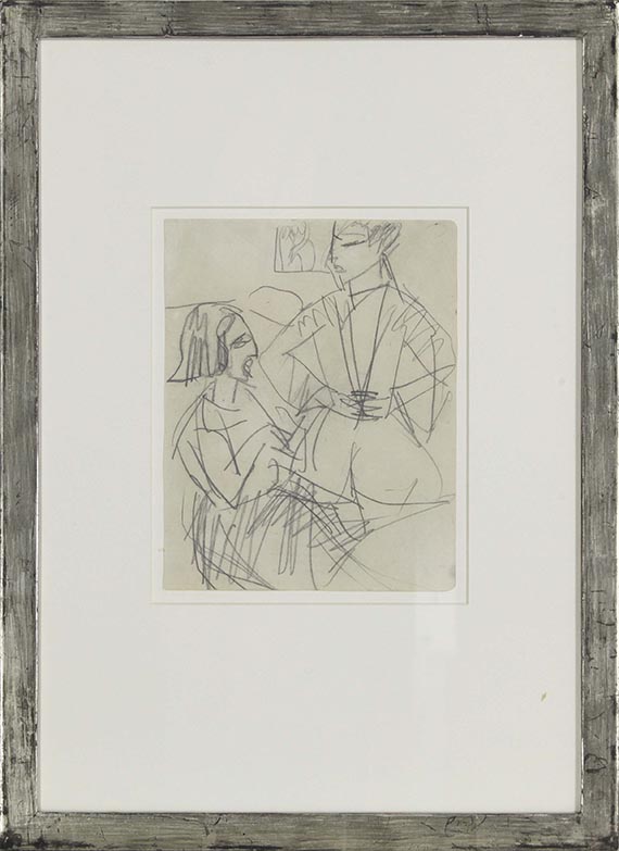 Ernst Ludwig Kirchner - Frauen im Gespräch - Image du cadre