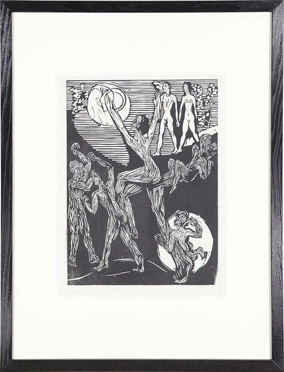 Ernst Ludwig Kirchner - Emporsteigender - Der Aufstieg - Image du cadre