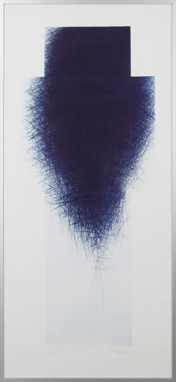 Arnulf Rainer - Dunkelblaues Kreuz (Großes Kreuz II) - Image du cadre