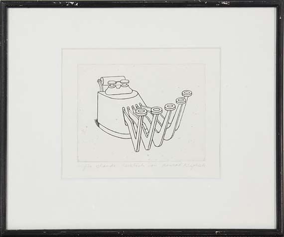 Konrad Klapheck - Der Meisterdenker (Kleine Schreibmaschine) - Image du cadre