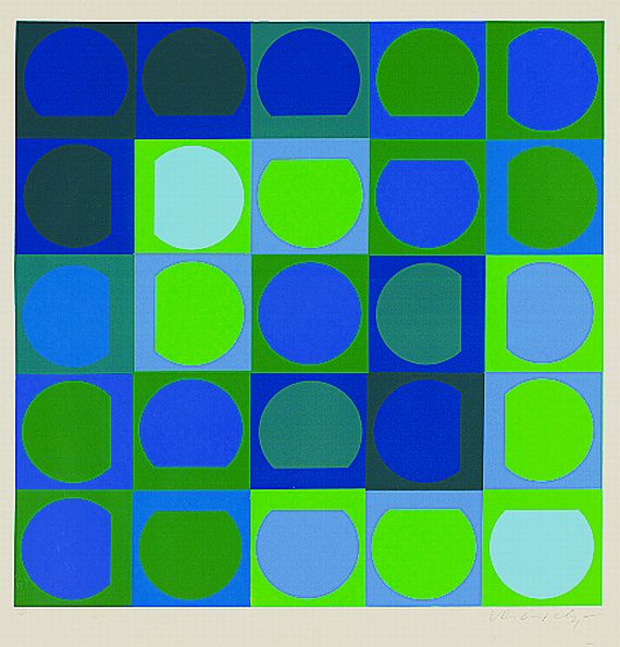 Victor Vasarely - Abstrakte Komposition