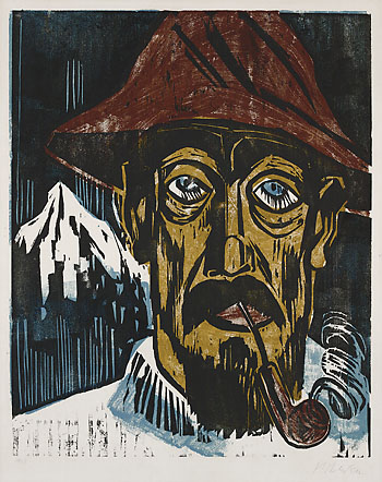 Karl Schmidt-Rottluff - Rauchender Schweizer