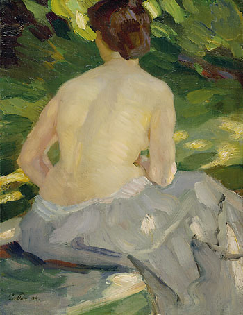 Leo Putz - Sonniger Rückenakt