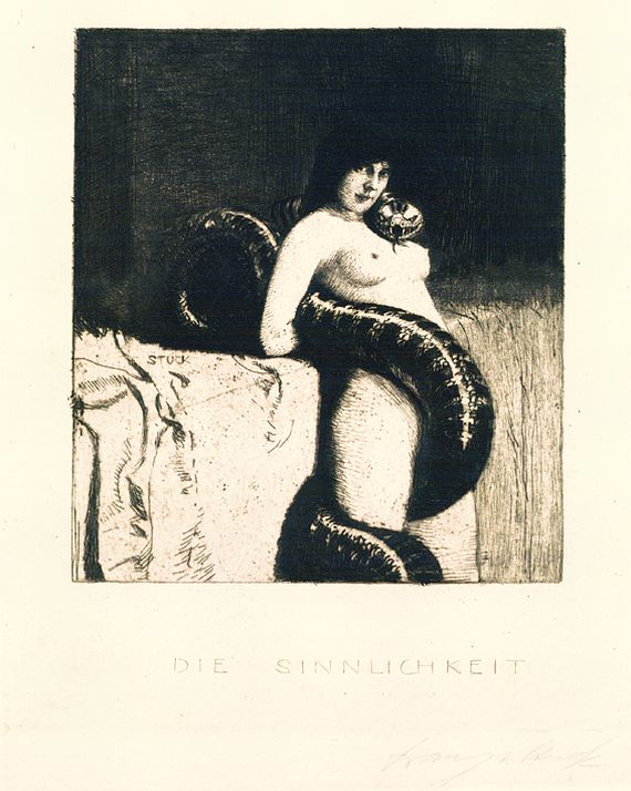 Franz von Stuck - 3 Bll.: Lucifer. Sinnlichkeit. Kämpfende Faune