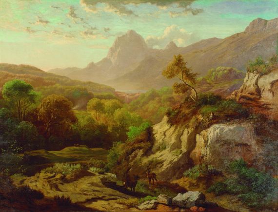 Albert August Zimmermann - Hochgebirgslandschaft (Karawanken)