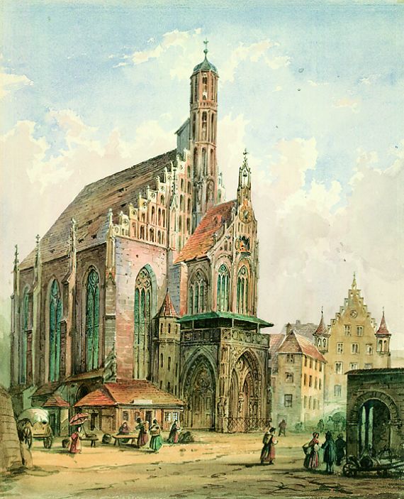 Carl Martin Laeisz - 2 Bll. Ansichten von Nürnberg und Regensburg