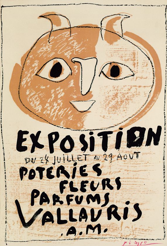 Pablo Picasso - Troisième Affiche Vallauris (Exposition du 24.7.-29.8. 1948 - Poteries Fleurs Parfums)