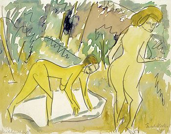 Erich Heckel - Mädchen im Wald