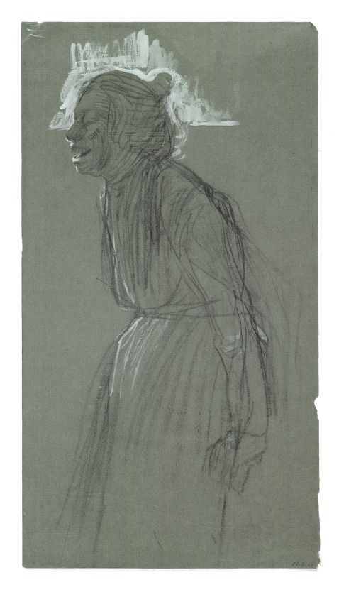 Käthe Kollwitz - Stehende lachende Frau