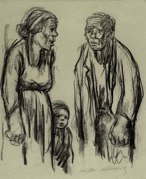 Käthe Kollwitz - Stehendes Paar mit einem Kind