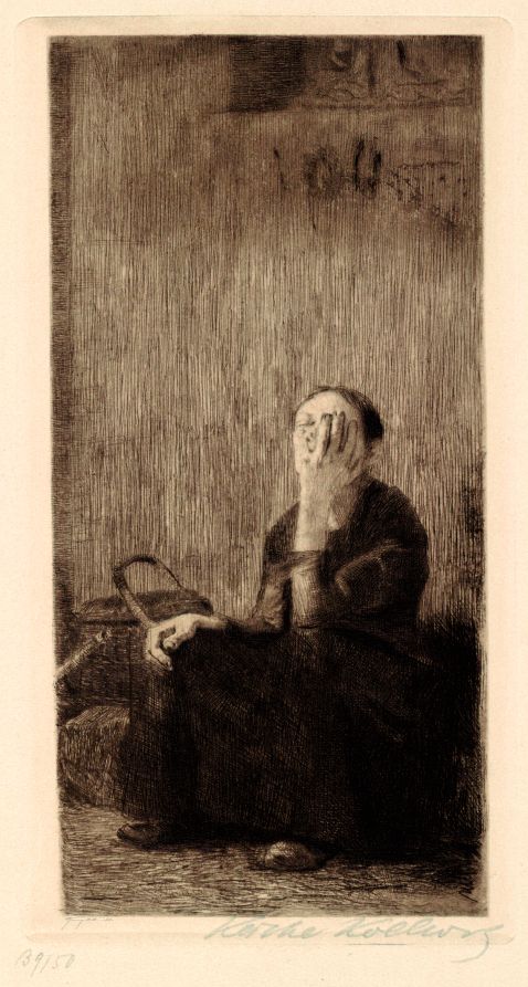 Käthe Kollwitz - An der Kirchenmauer