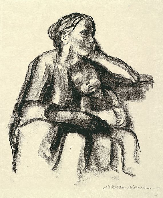 Käthe Kollwitz - Arbeiterfrau mit schlafendem Jungen