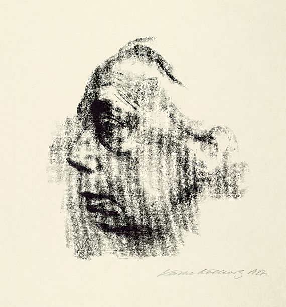 Käthe Kollwitz - Selbstbildnis im Profil