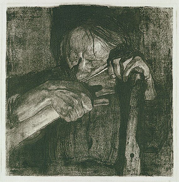 Käthe Kollwitz - Beim Dengeln