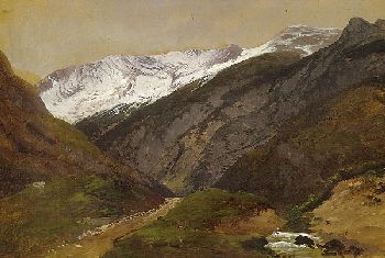 Carl Millner - Der Weg zu den Salzbergwerken bei Hall in Tirol