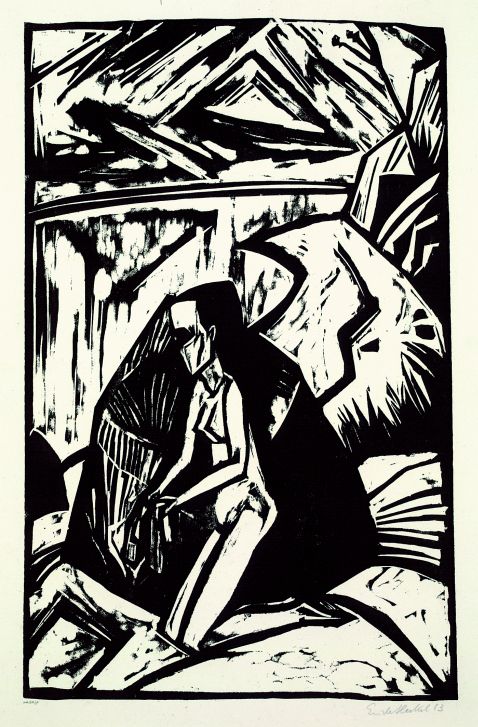 Erich Heckel - Kniende am Stein