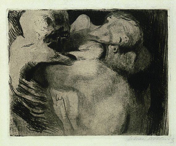 Käthe Kollwitz - Tod und Frau um das Kind ringend