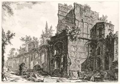 Giovanni Battista Piranesi - Hadrians Villa: Ruine des sog. Pretorio