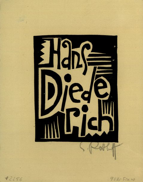 Karl Schmidt-Rottluff - Ex Libris Hans Diederich