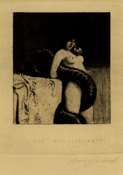 Franz von Stuck - 2 Bll.: Die Sinnlichkeit. Luzifer