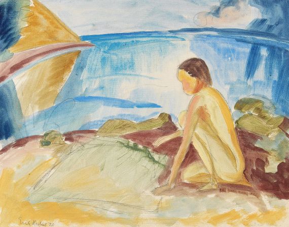 Erich Heckel - Kind am Wasser