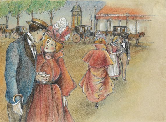 Théophile Alexandre Steinlen - Les Amoureux du Dimanche