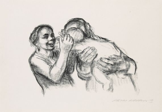 Käthe Kollwitz - Eltern mit Kind (Endgültige Fassung)