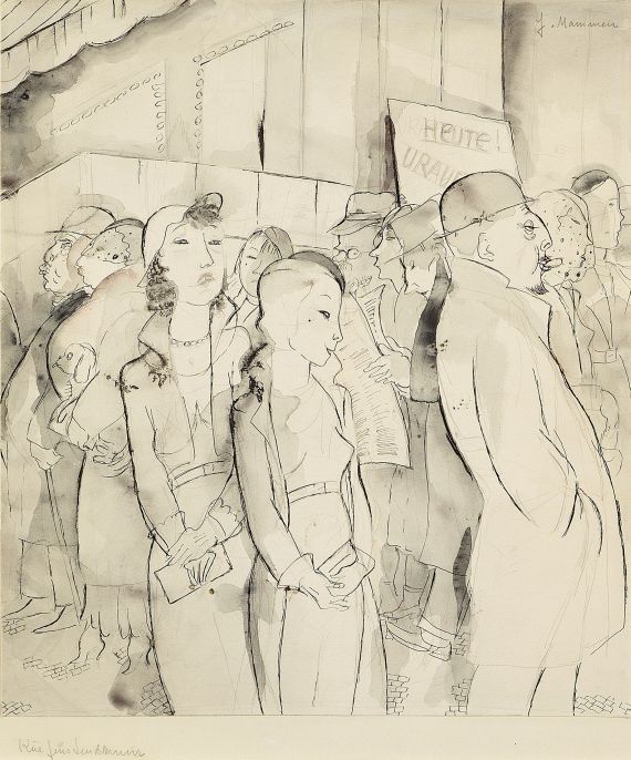 Jeanne Mammen - Vor der Theaterkasse