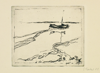 Erich Heckel - Boot im Watt