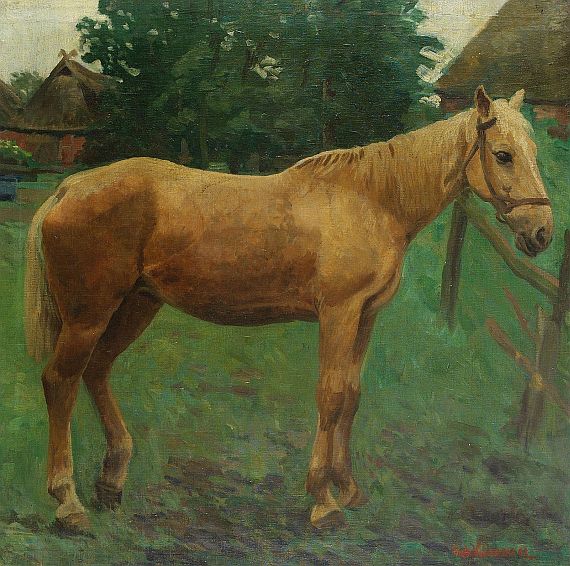 Friedrich Schaper - Ruhender Wallach (Palomino)