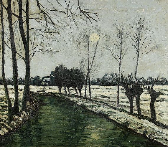 Max Clarenbach - Winterlandschaft - Schwarzbach Wittlear