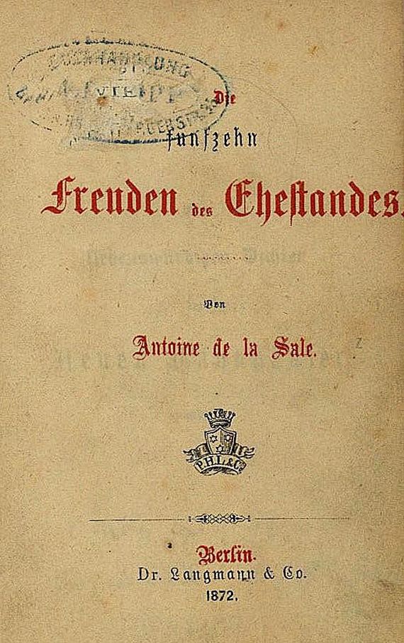 Antoine de la Sale - Fünfzehn Freuden des Ehestandes