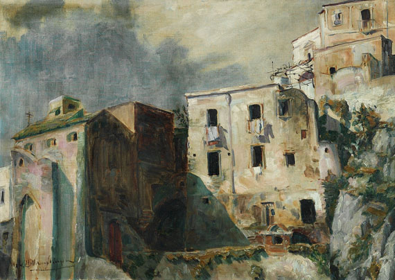 Wilhelm von Hillern-Flinsch - Motiv aus Positano - Fornillo