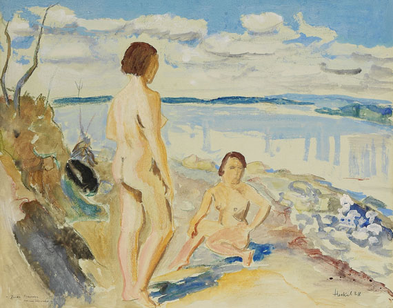 Erich Heckel - Zwei Frauen vorm Wasser