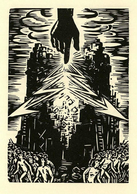 Frans Masereel - Zweig, Turm zu Babel