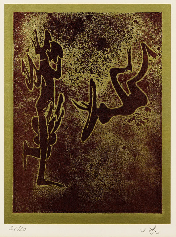 Roberto Sebastian Echaurren Matta - 2 Bll.: Personnage Brune. Personnage Verte