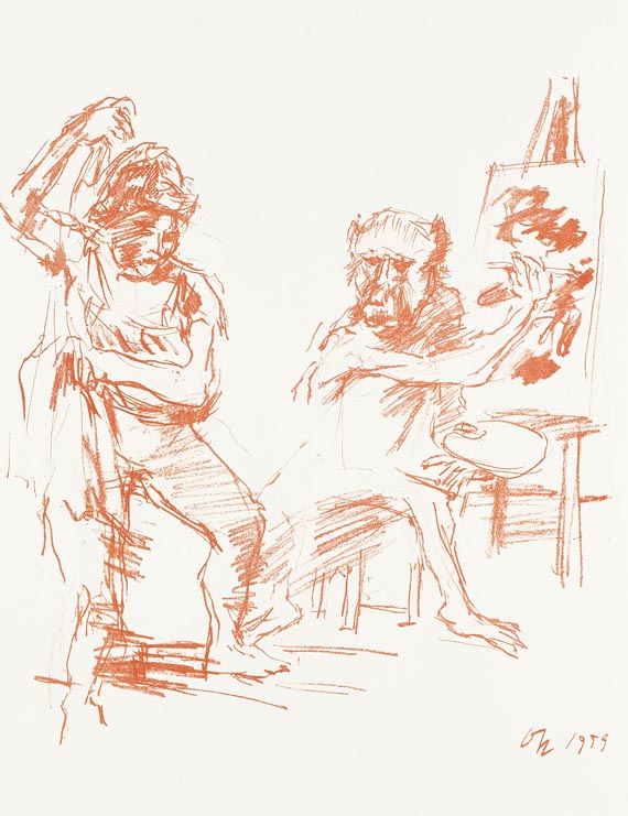 Oskar Kokoschka - 2 Bll.: Action Painter. Ruth V