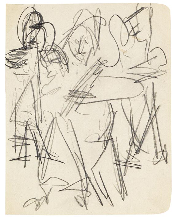Ernst Ludwig Kirchner - Skizze zu Bauerntanz