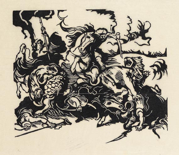 Franz Marc - Löwenjagd (nach Delacroix)