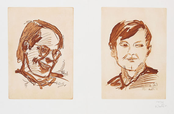 Georg Baselitz - Doppelporträt Heiner Friedrich und Fritz Dahlem