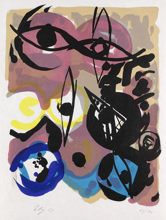 Ernst Wilhelm Nay - Farblitho 1964 - 3