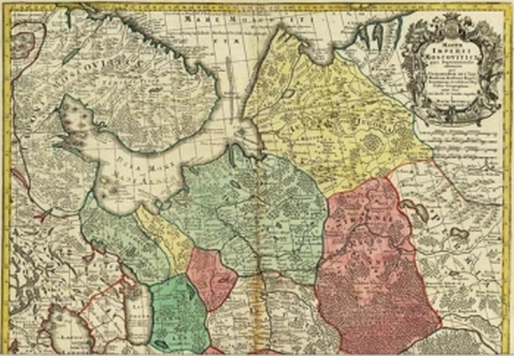 Rußland - Mappae Imperii Moscovitici pars septentrionalis.