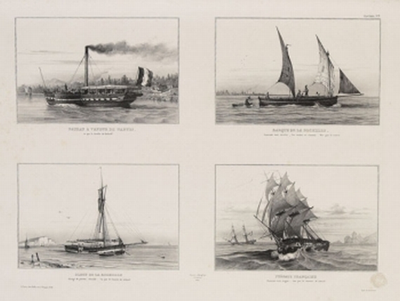 F. A. Saint-Aulaire - Navires. 1835