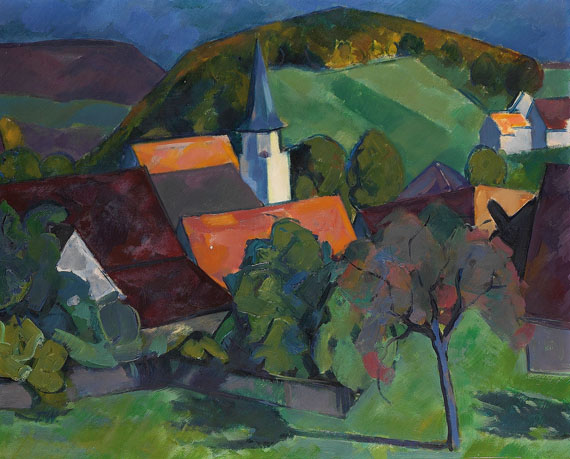 Theodor Werner - Schwäbisches Dorf (Schönbuchdorf)