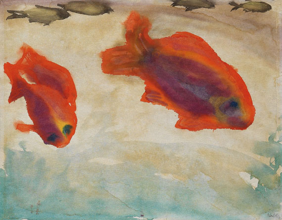 Emil Nolde - Zwei rote Fische