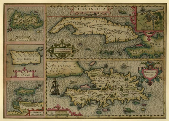 Amerika - Cuba Insula. Hispaniola Insula. Insula Iamaica ...